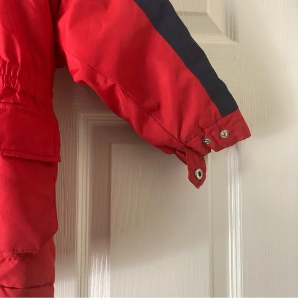 Oshkosh B'Gosh Boys Size 6 Puff Hooded Jacket Blue/Red - Picture 3 of 14